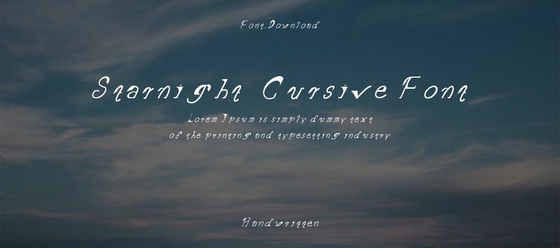 Starnight  Cursive Font