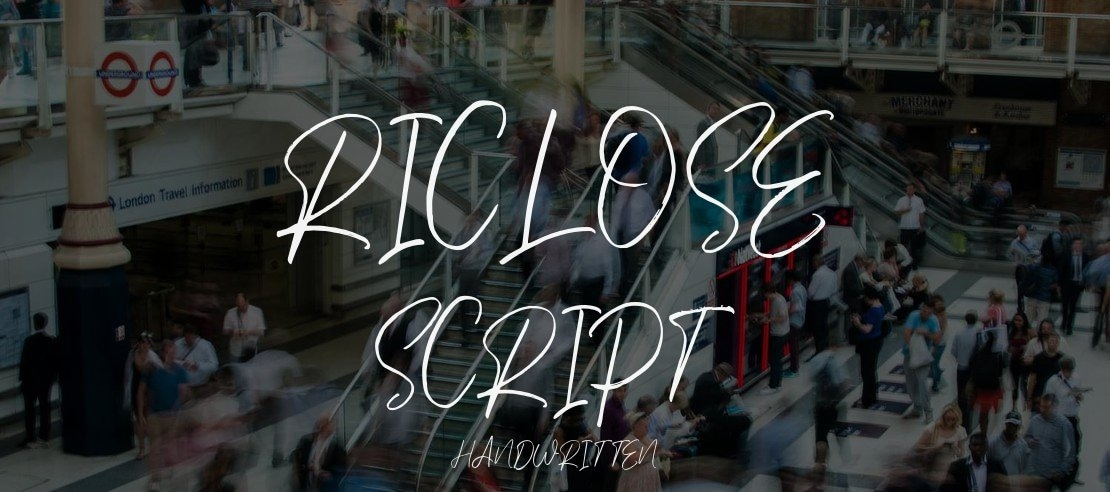 Riclose Script Font Family