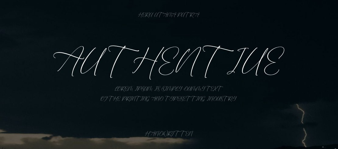 authentiue Font