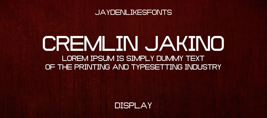 Cremlin Jakino Font