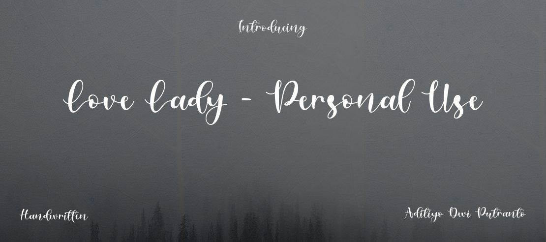 Love Lady - Personal Use Font