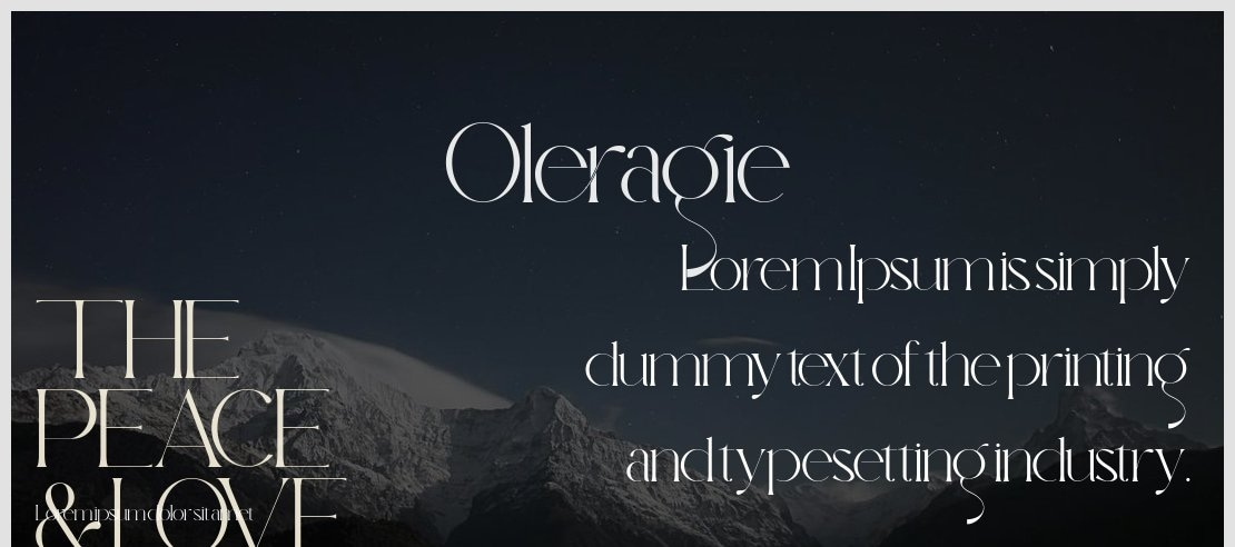 Oleragie Font