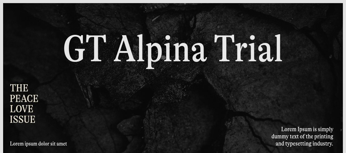 GT Alpina Trial Font Family