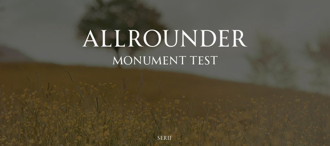 Allrounder Monument Test Font Family