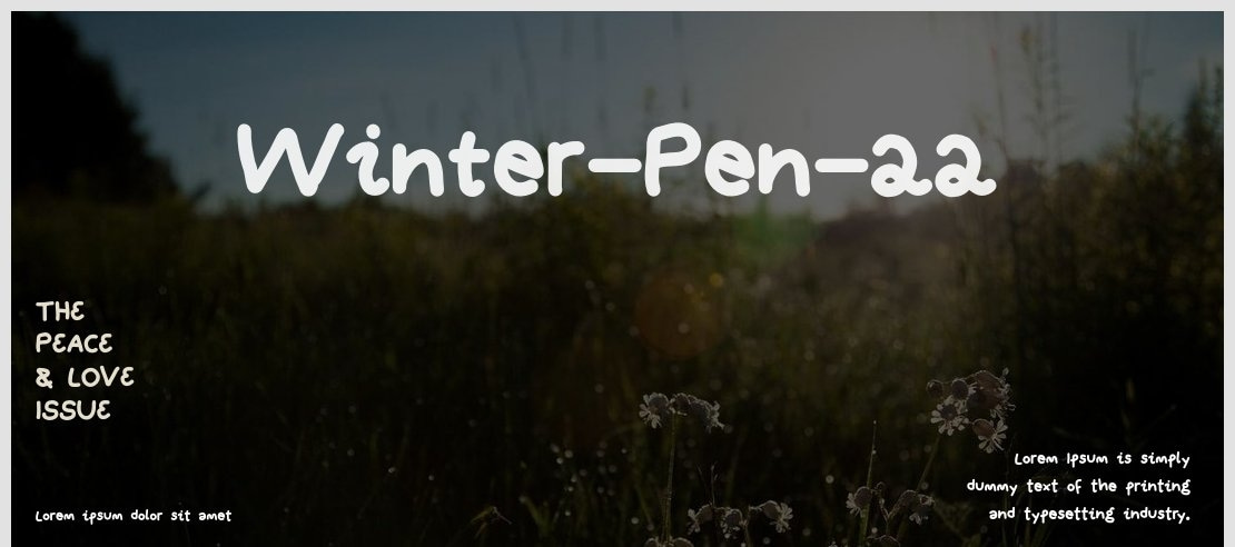 Winter-Pen-22 Font