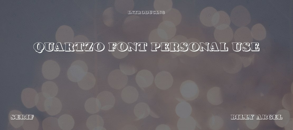 QUARTZO FONT PERSONAL USE