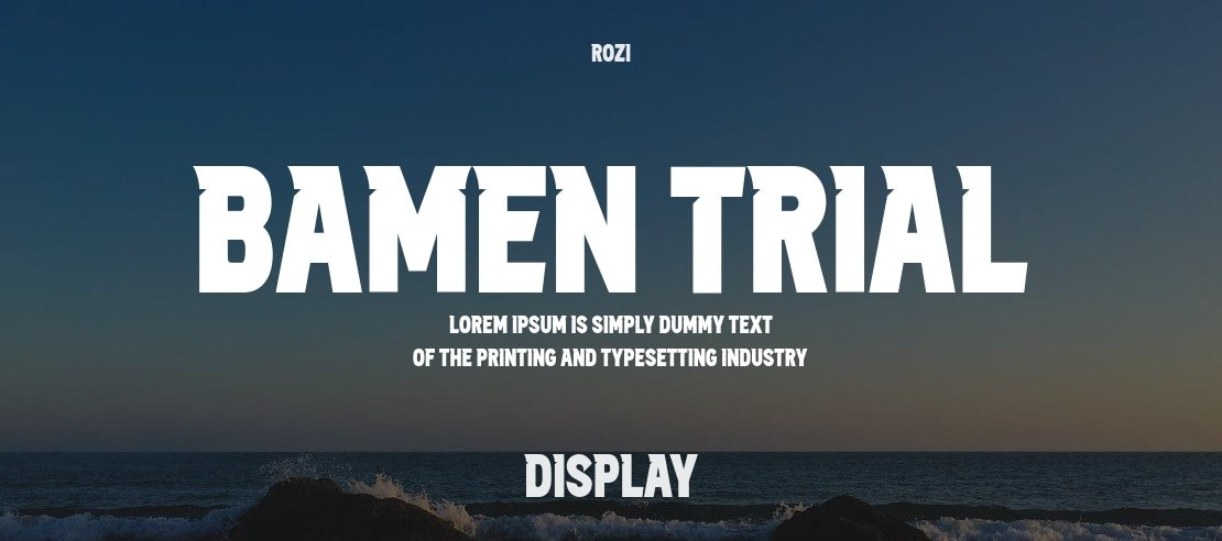 BAMEN trial Font Family