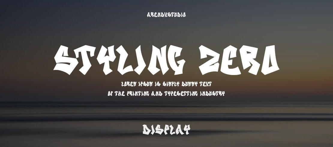 Styling Zero Font