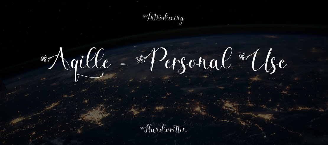 Aqille - Personal Use Font