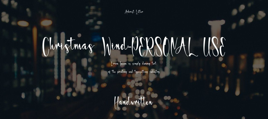 Christmas Wind-PERSONAL USE Font