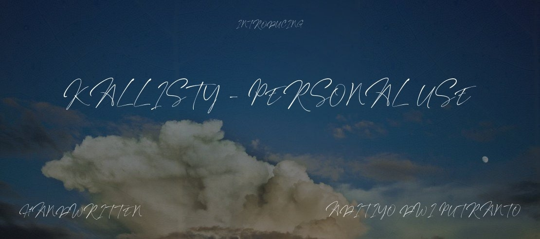 Kallisty - Personal Use Font