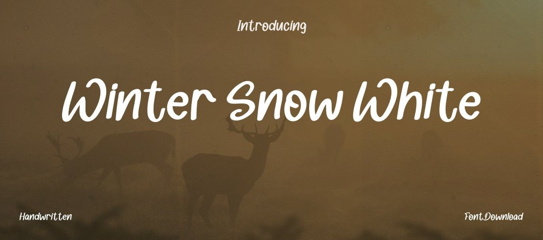 Winter Snow White Font
