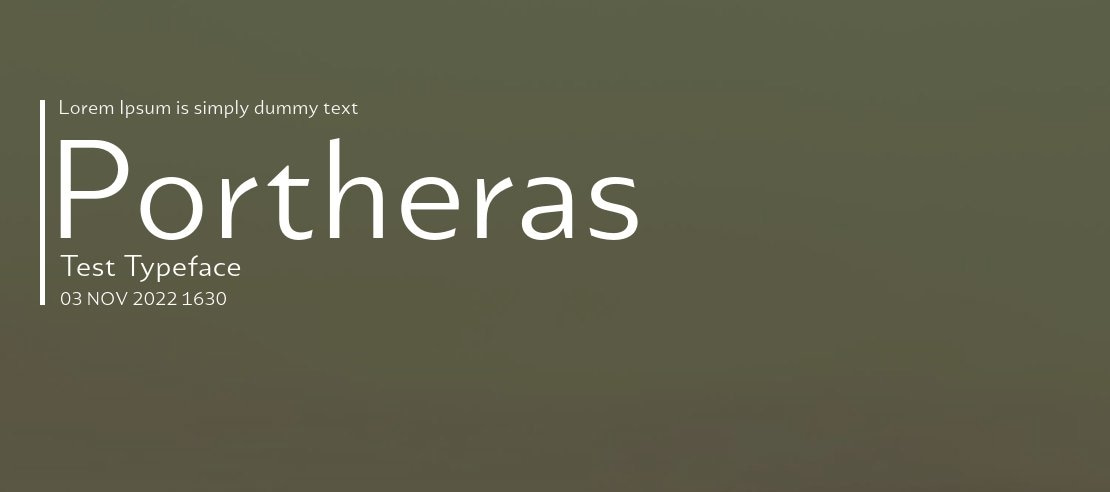 Portheras Test Font Family