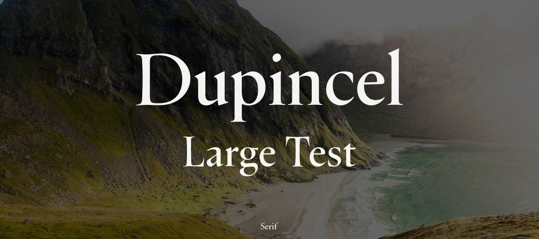 Dupincel Large Test Font Family