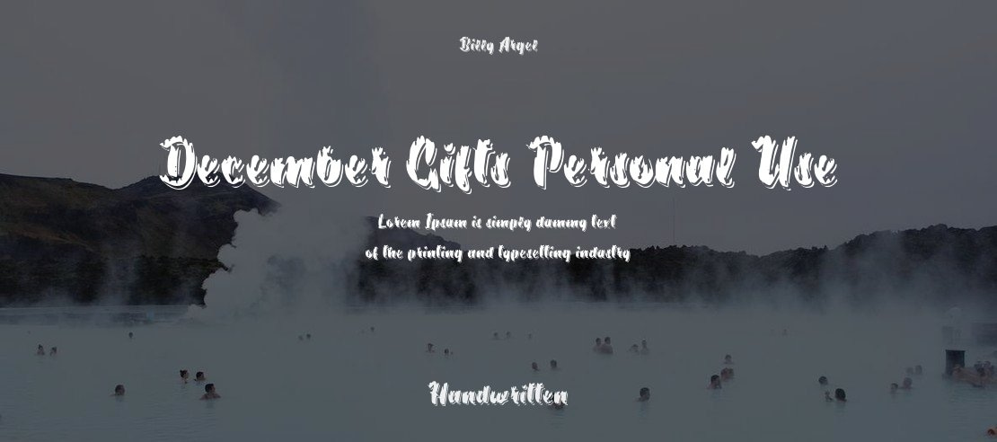 December Gifts Personal Use Font