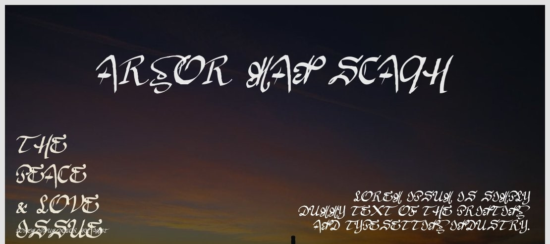 Argor Man Scaqh Font