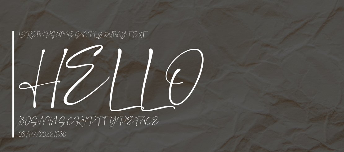 Hello Bosnia Script Font Family