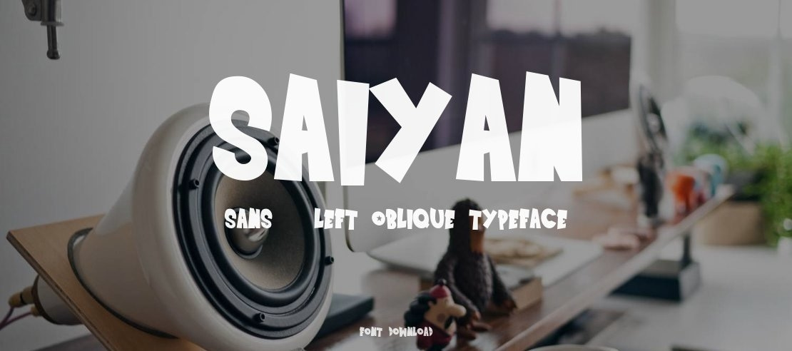 Saiyan Sans - Left Oblique Font