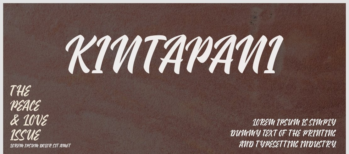 Kintapani Font