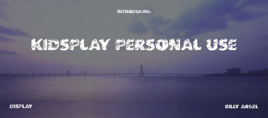 Kidsplay Personal Use Font