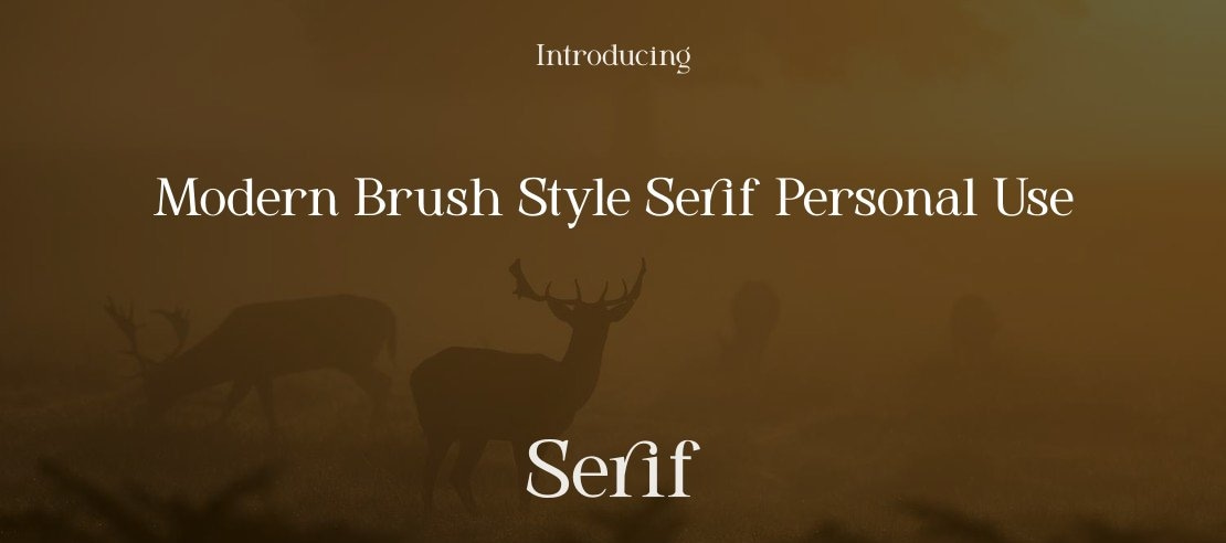 Modern Brush Style Serif Personal Use Font