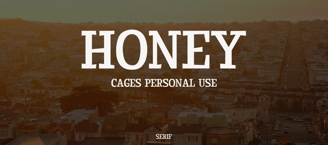 Honey Cages Personal Use Font