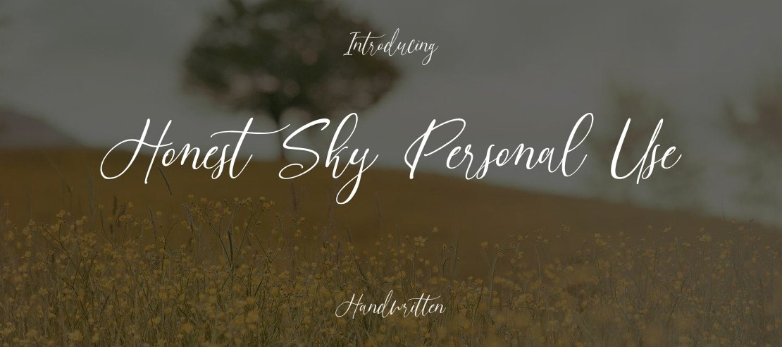 Honest Sky Personal Use Font