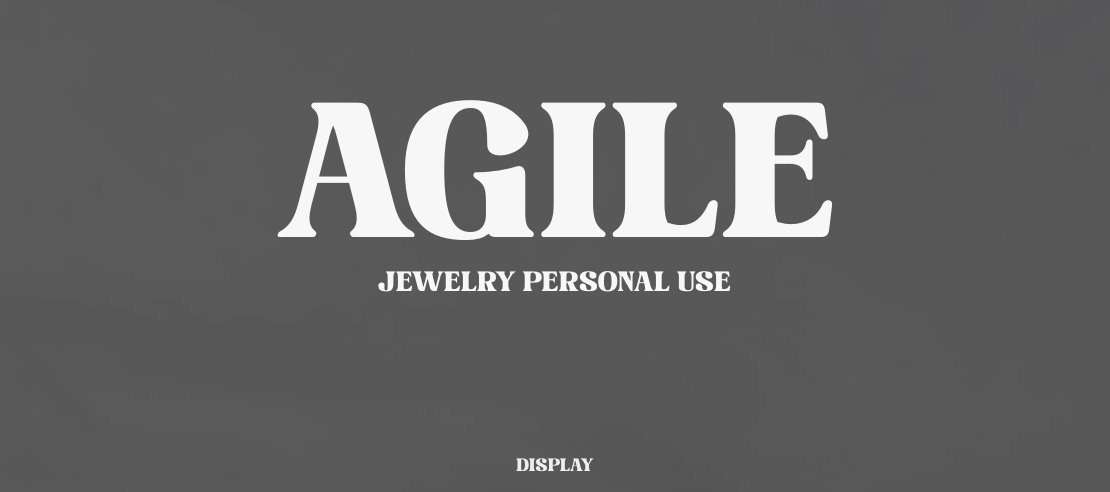 Agile Jewelry Personal Use Font