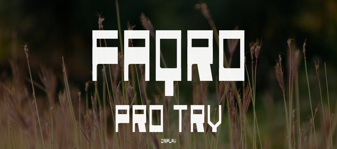 Faqro Pro Try Font