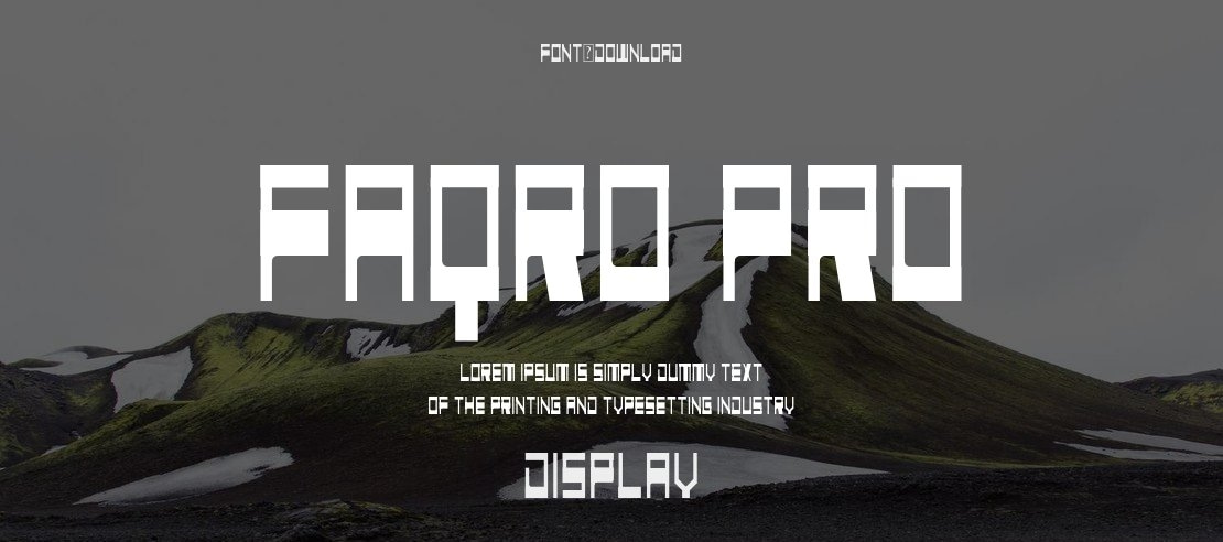 Faqro Pro  Font