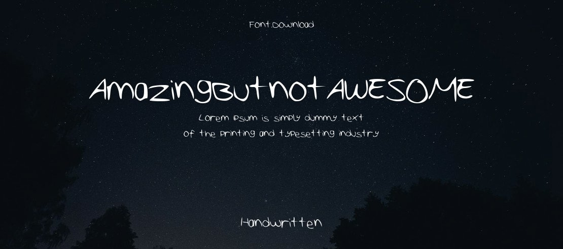 AmazingButnotAWESOME Font