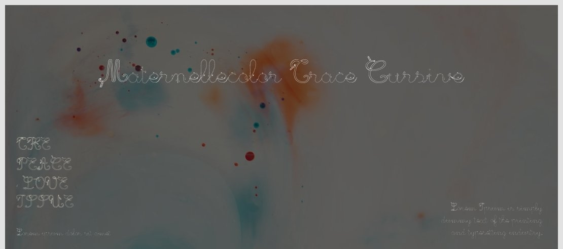 Maternellecolor Trace Cursive Font