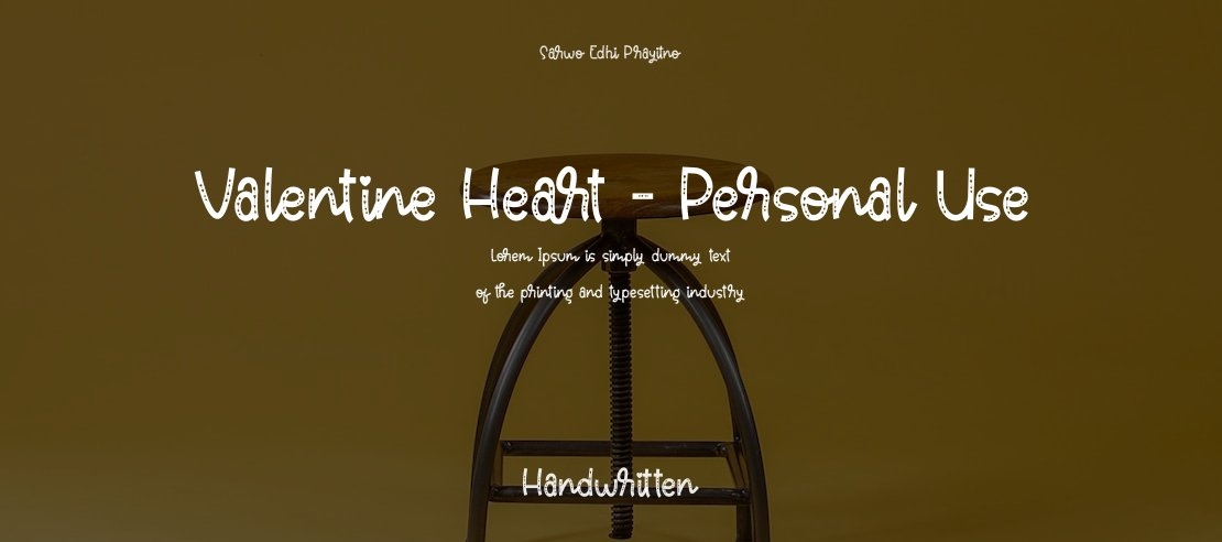 Valentine Heart - Personal Use Font