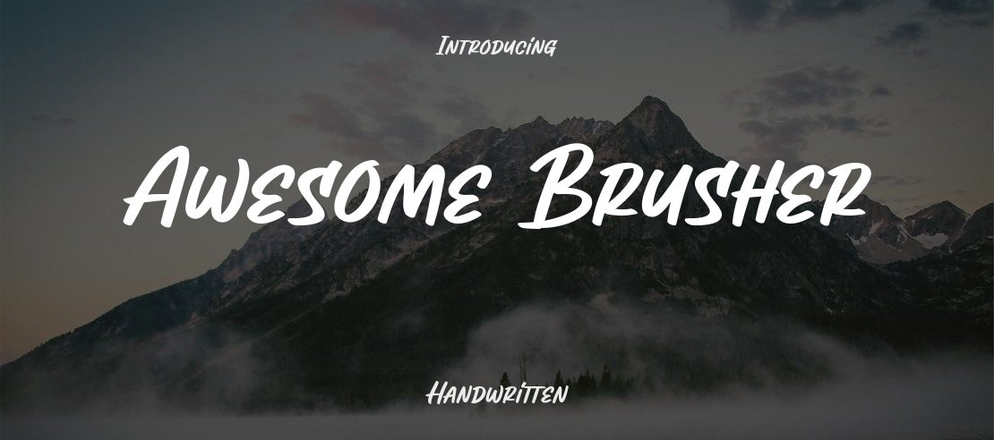 Awesome Brusher Font