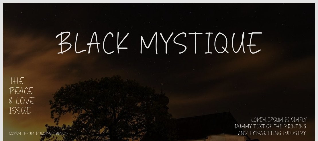 Black Mystique Font