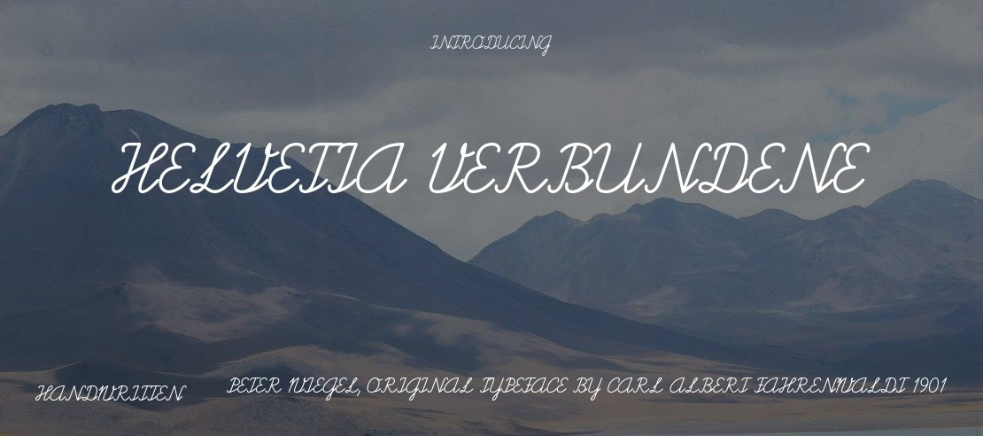 Helvetia Verbundene Font