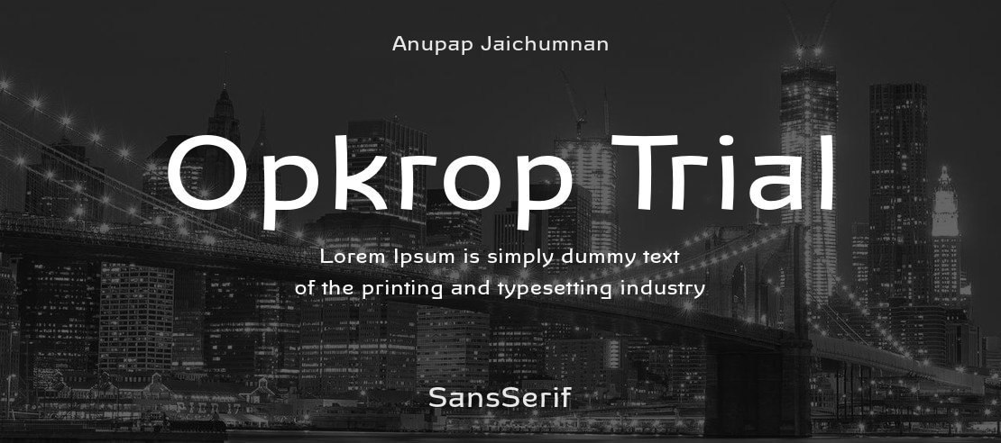 Opkrop Trial Font
