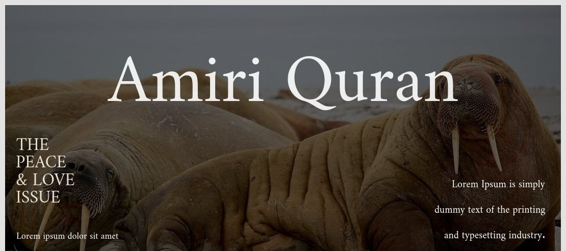 Amiri Quran Font