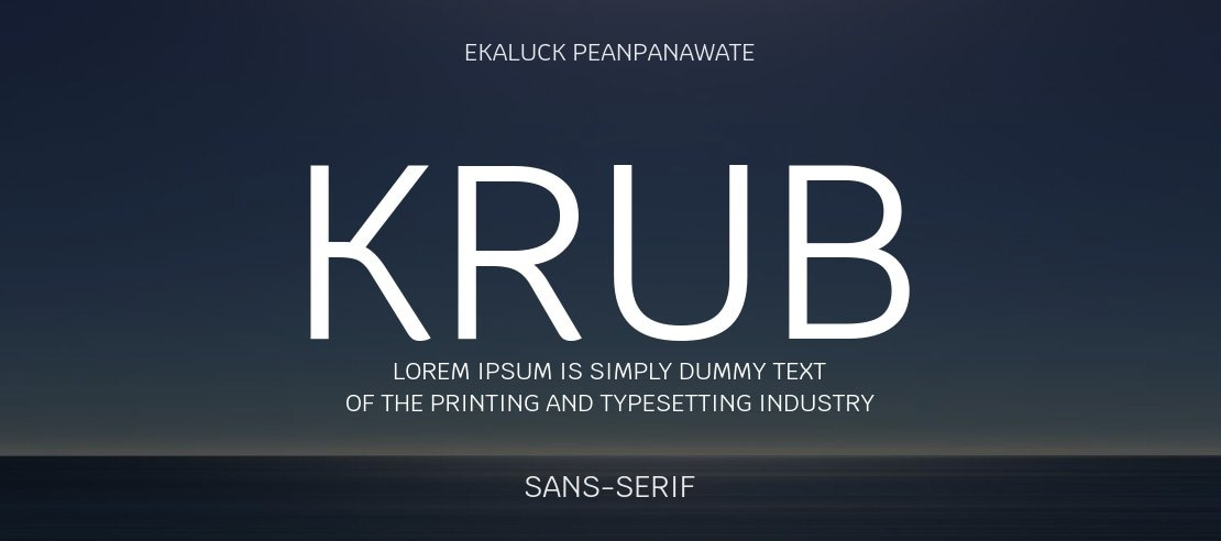 Krub Font Family