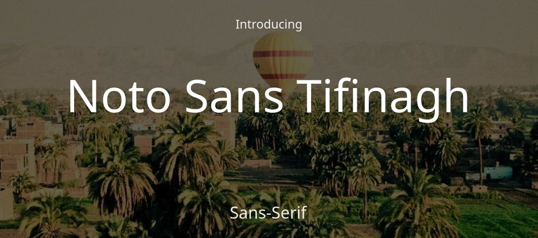 Noto Sans Tifinagh Font