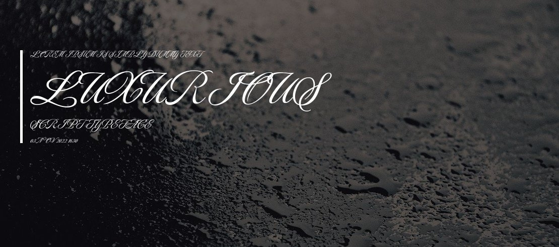 Luxurious Script Font