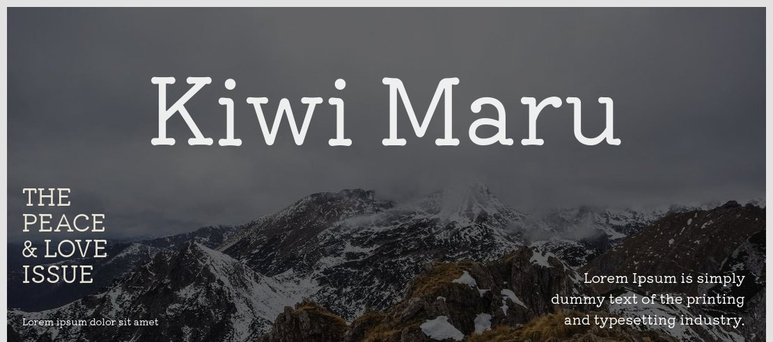 Kiwi Maru Font Family