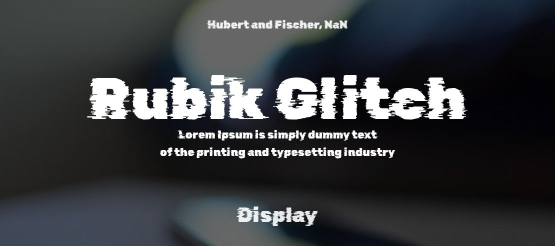 Rubik Glitch Font