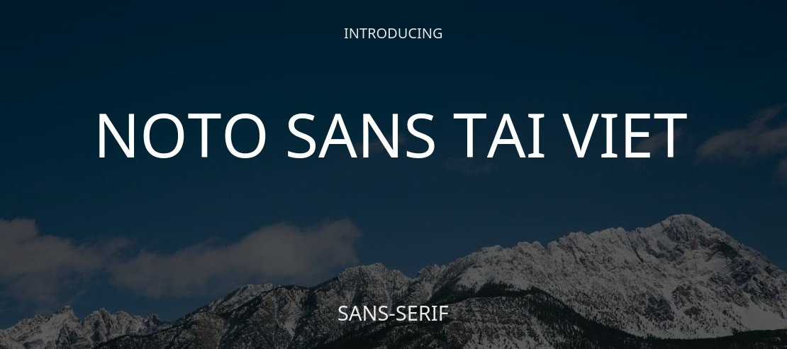 Noto Sans Tai Viet Font
