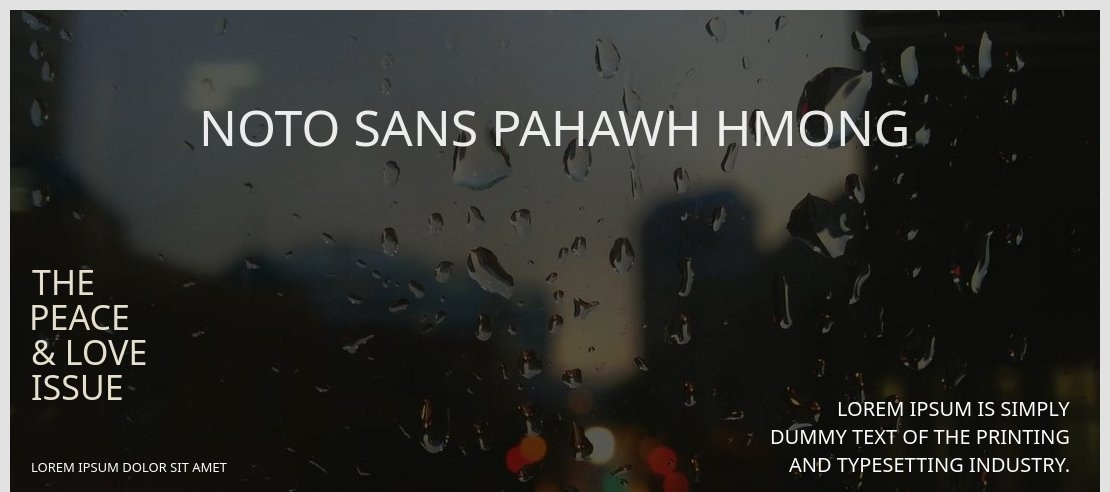Noto Sans Pahawh Hmong Font