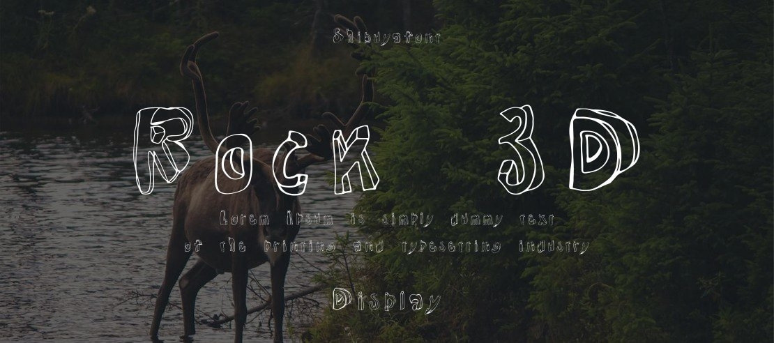 Rock 3D Font