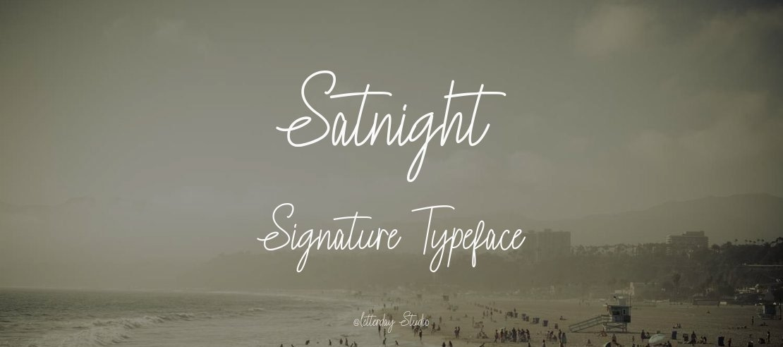 Satnight Signature Font