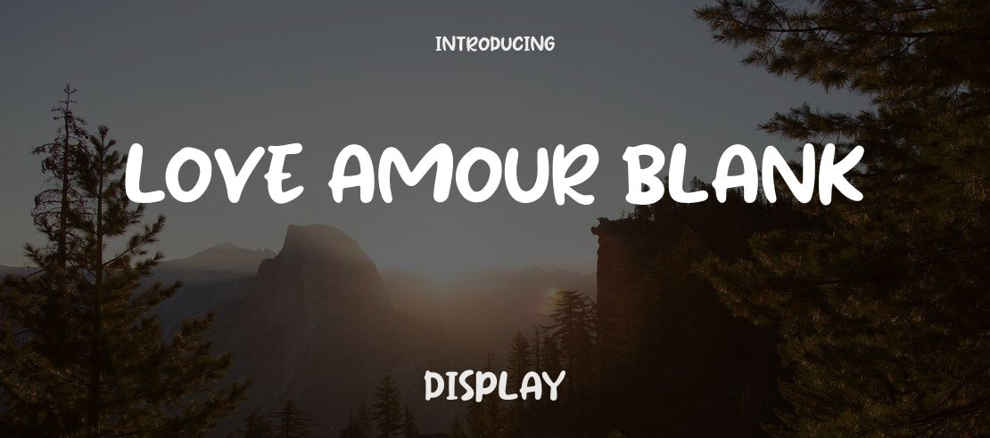 Love Amour Blank Font