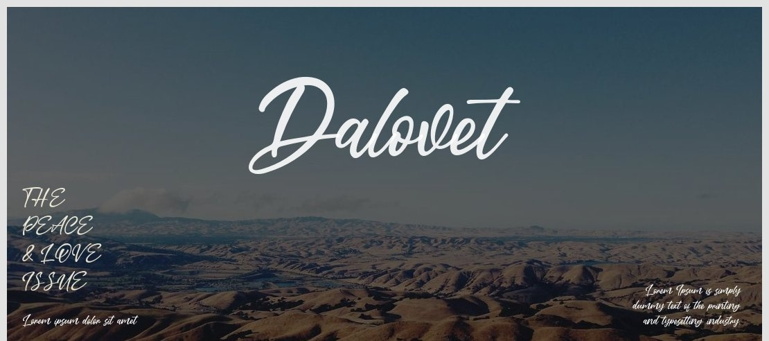 Dalovet Font