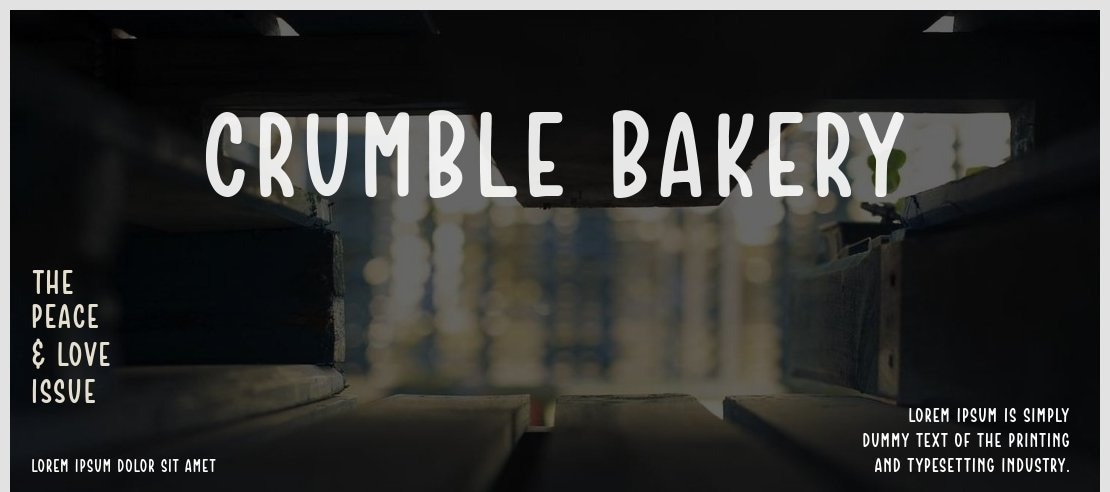 Crumble Bakery Font